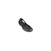 Crocs Women's Kadee Work Flat Relaxed Fit Shoes Slip On Flats Slippers - Black - US 6