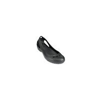 Crocs Women's Kadee Work Flat Relaxed Fit Shoes Slip On Flats Slippers - Black - US 8