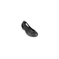 Crocs Women's Kadee Work Flat Relaxed Fit Shoes Slip On Flats Slippers - Black - US 9