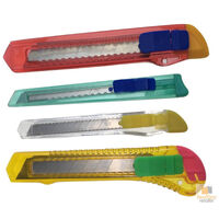 4x BOX CUTTER Knife Retractable Blade Snap Off Razor Durable Opener Slide Lock