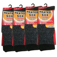 4 Pairs Mens THERMAL HEATED SOCKS Warm Winter Comfort Men's Work Sox Ski BULK - 6-11 UK