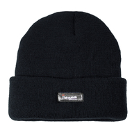 DENTS 3M THINSULATE Pull On Beanie Ski Knit Thermal Insulated Hat - Black