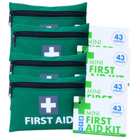 4x 43pcs MINI FIRST AID KIT Emergency First Aid Kit Medical Travel Set Pocket Family Safety AU