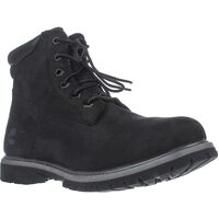 Timberland Women's Waterville 6 Inch Leather Waterproof Boot - Black Nubuck - US 5