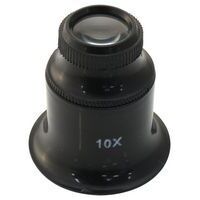 DURATOOL Magnifier Eye Glass 10x Magnification black plastic frames and lenses
