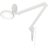 LED Illuminated  Clamp Mount  Magnifier white Fully adjustable arm