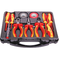 9 Piece 1000V Rated Insulated Tool Kit Neon test screwdriver,Wire strippers