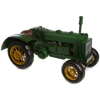 Green and Gold Tractor Ornament 38cm