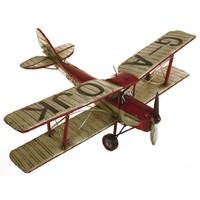 Tiger Moth Plane Red and White 50cm