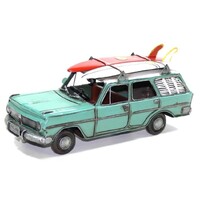 Teal EH Station Wagon Car with Surfboards Ornament 29cm
