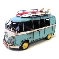 Volkswagen Kombi Van Ornament Blue 20cm