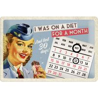 Nostalgic-Art Medium Sign Calendar On a Diet