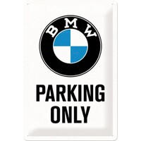 Nostalgic-Art Medium Sign BMW Parking Only White