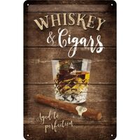 Nostalgic-Art Medium Sign Whiskey and Cigars
