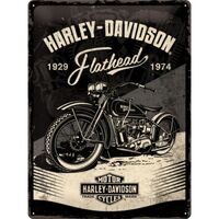 Nostalgic-Art Large Sign Harley-Davidson Flathead Black