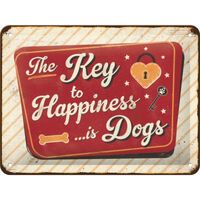 Nostalgic-Art Small Sign Dogs - Key to Happiness