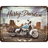 Nostalgic-Art Small Sign Harley-Davidson Route 66 Road King Classic