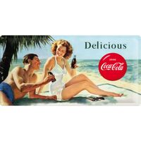 Nostalgic-Art Large Sign Coca-Cola - 1960 red/yellow - Logo