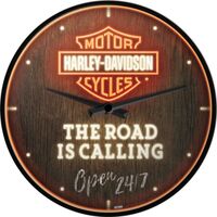 Nostalgic-Art Wall Clock Harley-Davidson - The Road is Calling