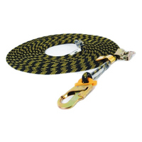 B-Safe Safety Line Kernmantle Rope 11mm x 20m double action hook one end BS010120