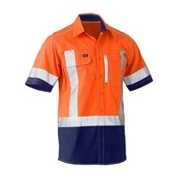 Flx & Move X Taped Hi Vis Utility Shirt Orange/Navy Size XS