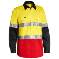 Taped Hi Vis Cool Lightweight Shirt Yellow/Black/Red Size S