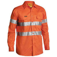 Taped Hi Vis Drill Shirt Orange Size XS