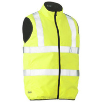 Taped Hi Vis Reversible Puffer Vest Yellow Size S