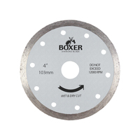 Austsaw 103mm (4") Diamond Blade Boxer Continuous Rim - 16mm Bore BXR4C