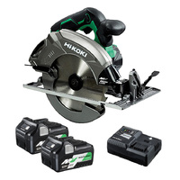 HiKOKI 36V 185mm Brushless Circular Saw MultiVolt Battery Kit C3607DA(HRZ)