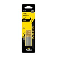 Alpha 1/16" (1.59mm) Jobber Drill Bit - Gold Series - 10pc Trade Pack C9LI116TP