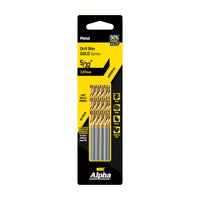 Alpha 5/32" (3.97mm) Jobber Drill Bit - Gold Series - 10pc Trade Pack C9LI532TP