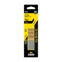 Alpha 9/64" (3.57mm) Jobber Drill Bit - Gold Series - 10pc Trade Pack C9LI964TP