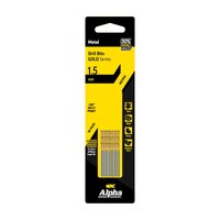 Alpha 1.5mm Jobber Drill Bit - Gold Series - 10pc Trade Pack C9LM015TP