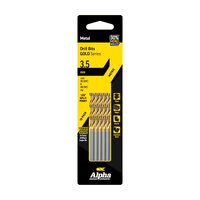 Alpha 3.5mm Jobber Drill Bit - Gold Series - 10pc Trade Pack C9LM035TP