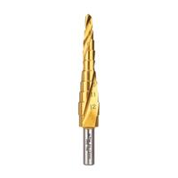 Alpha 4-12mm Step Drill Spiral Flute - Carded C9STSFM4-12S