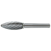 Holemaker Carbide Burr Flame Shape 1/4" x 5/8" Head 6mm Shank DC CB6M-SH1