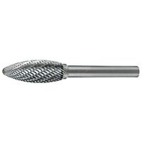 Holemaker 3/8" x 1" Head Flame Shape 6mm Shank DC Carbide Burr CB6M-SH3