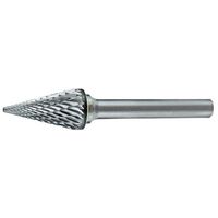 Holemaker 1/4" x 3/4" Head Cone Shape 6mm Shank DC Carbide Burr CB6M-SM2
