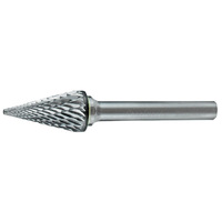 Holemaker Carbide Burr Cone Shape 3/8" x 3/4" Head 6mm Shank DC CB6M-SM4