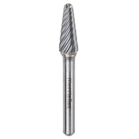 Morrisflex 1/4" x 1/2" Stainless Steel Ball Nosed Cone Shaped Size 3 Burr 1-7/8" CBSL3INOX