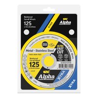 Alpha 125 x 3.5mm Cutting Disc Cut Grind & Notch Combo Stainless XTRA Bulk  GCGGS12535