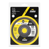 Alpha 125mm Z60 Grit Flap Disc Zirconia Alpha - Carded CGFDSS12560