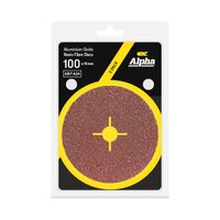 Alpha 100mm A24 Grit Resin Fibre Disc AlOx - Carded (Pk 5) CGRFA10024