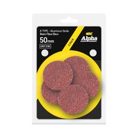 Alpha 50mm A36 Grit Resin Fibre Disc R Type AlOx - Carded (Pk 5) CGRFA5036