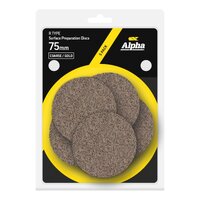 Alpha 75mm Surface Prep Disc R Type Coarse / Gold - Carded (Pk 5) CGSP75C