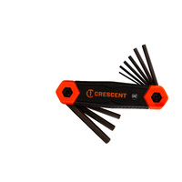 Crescent 9 Piece Folding SAE Hex Dual Material Key Set CHKFSAE9