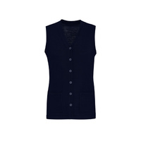 Womens Button Front Knit Vest Size XXS Colour Navy