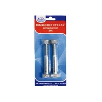 Bolt 1/2 Inch x 3 1/2 Inch Length x 1 1/2 Inch Thread Zn Pl with Nyloc Nut Blister