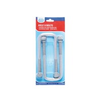 U Bolt 40mm to Suit 40mm Sq Axle Set Of 2 Galvanised with Nylon Nut